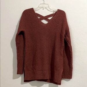 Maroon v-neck sweater
